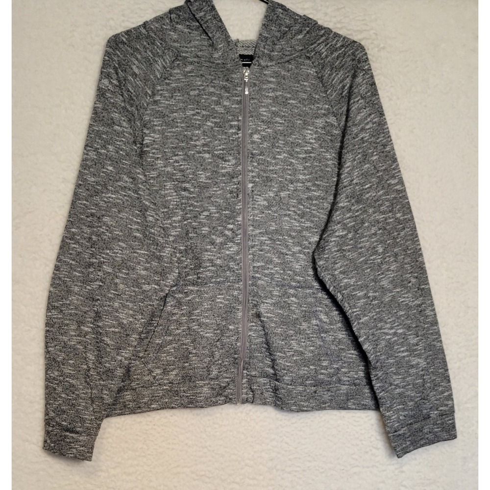 NEW LOOK‎ Hoodie Gray Sweatshirt Plus Size 3X Hooded Full Zip Women's Gray 1107